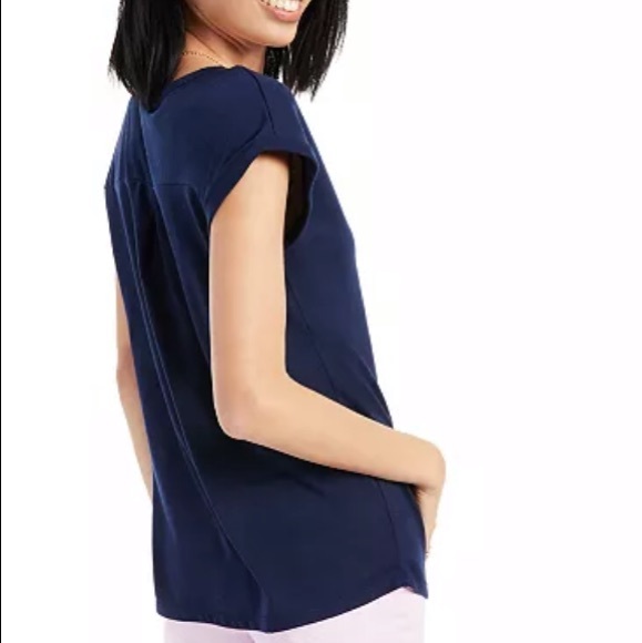 NEW rainbow plaid peace sign graphic top - Picture 3 of 8